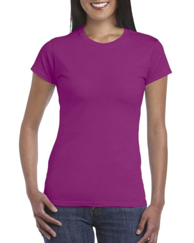 Customize ladies' 6400L softstyle short-sleeve t-shirt with your logo, team name and number, or your own design at iCustomizeit.ca.