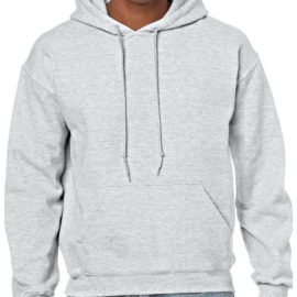 Customize an adult basic hoodie Gildan 18500 with a logo, team name and number, or your own design printed on front and/or back at iCustomizeit.ca