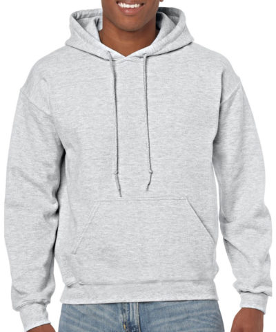 Customize an adult basic hoodie Gildan 18500 with a logo, team name and number, or your own design printed on front and/or back at iCustomizeit.ca