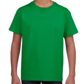 Customize a youth's Gildan 5000B cotton short sleeved t-shirt with a logo, team name and number, or your own design at iCustomizeit.ca.