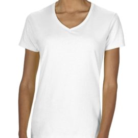 Customize ladies' 5V00L v-neck short-sleeve t-shirt with your logo, team name and number, or your own design at iCustomizeit.ca.