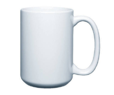 Customize a 15oz coffee mug with a logo, design, or text at iCustomizeit.ca.